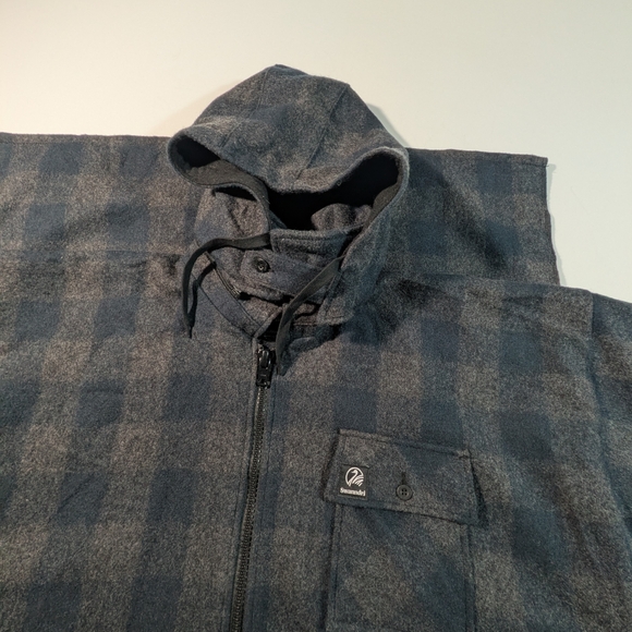 Swanndri Mosgiel Mens Wool Zip Front Bush Shirt/Coat Grey Blue - Picture 5 of 16